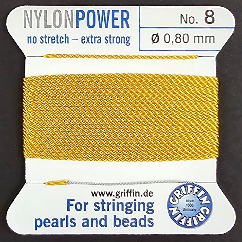 Griffin Nylon - Amber - 2 Meters with Needle