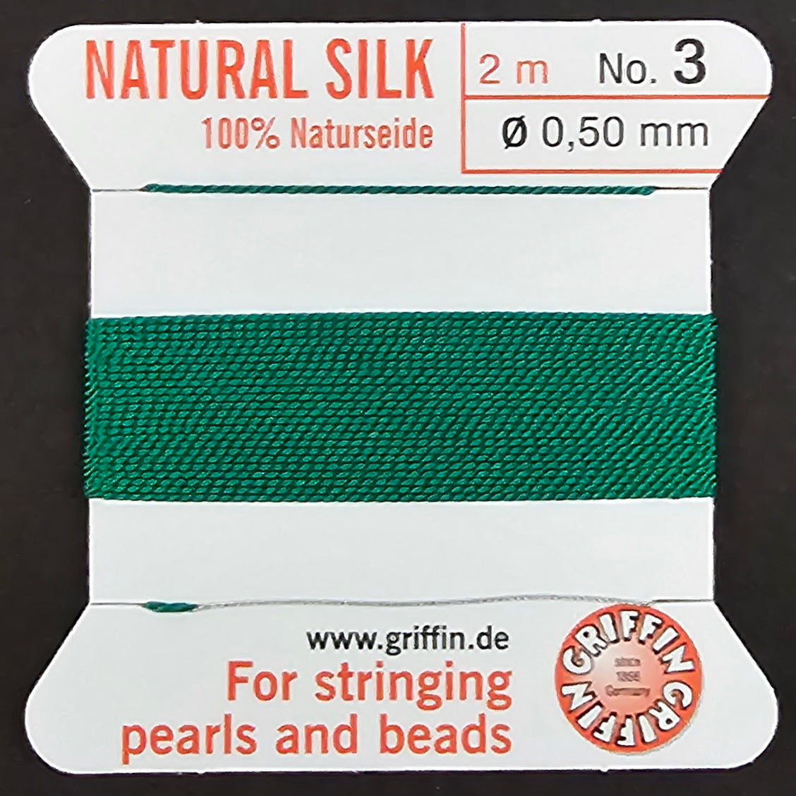 Griffin Silk - Green - 2 Meters with Needle