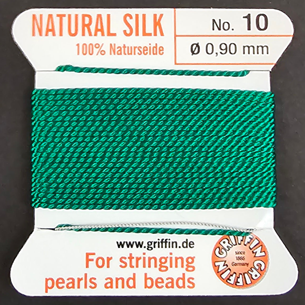 Griffin Silk - Green - 2 Meters with Needle