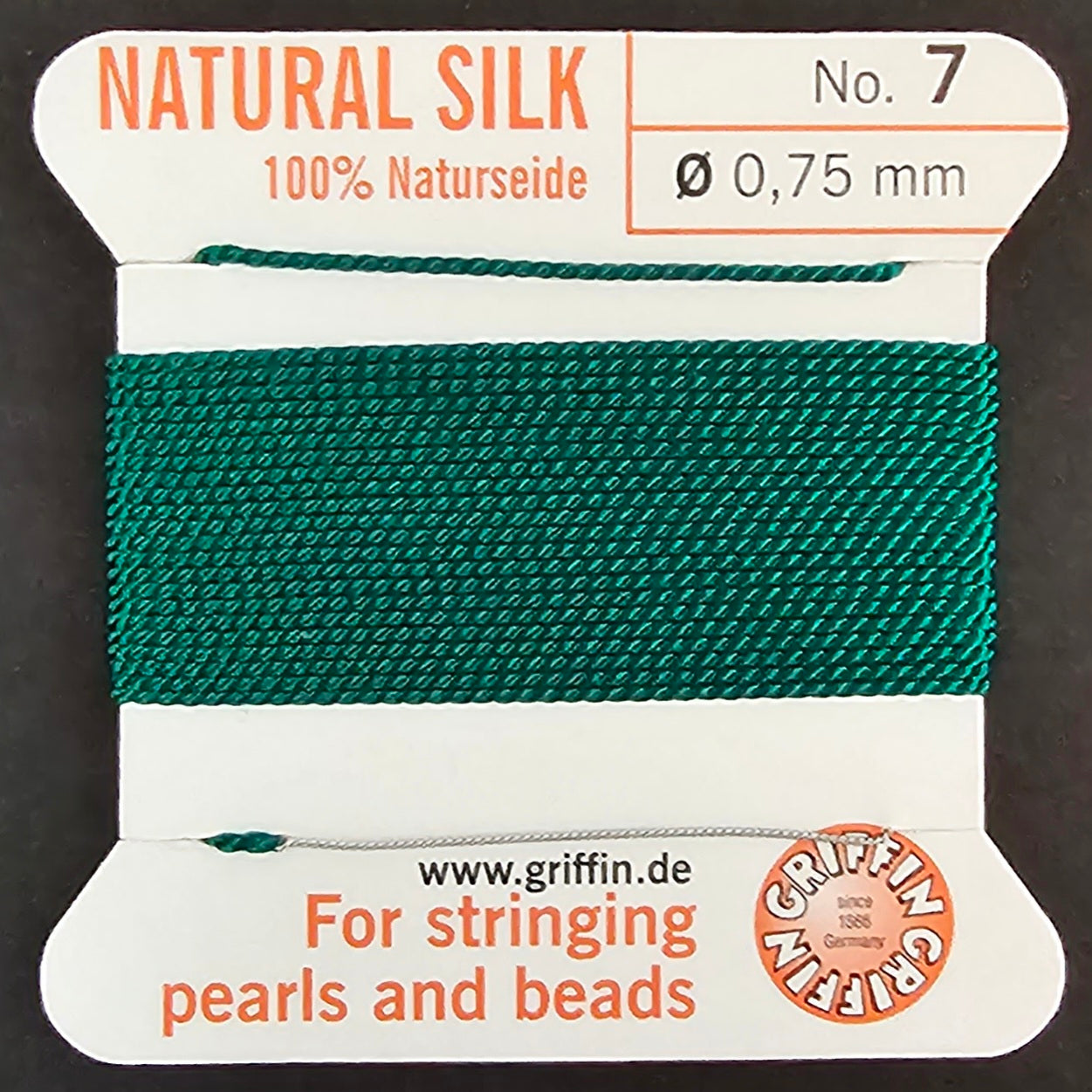 Griffin Silk - Green - 2 Meters with Needle