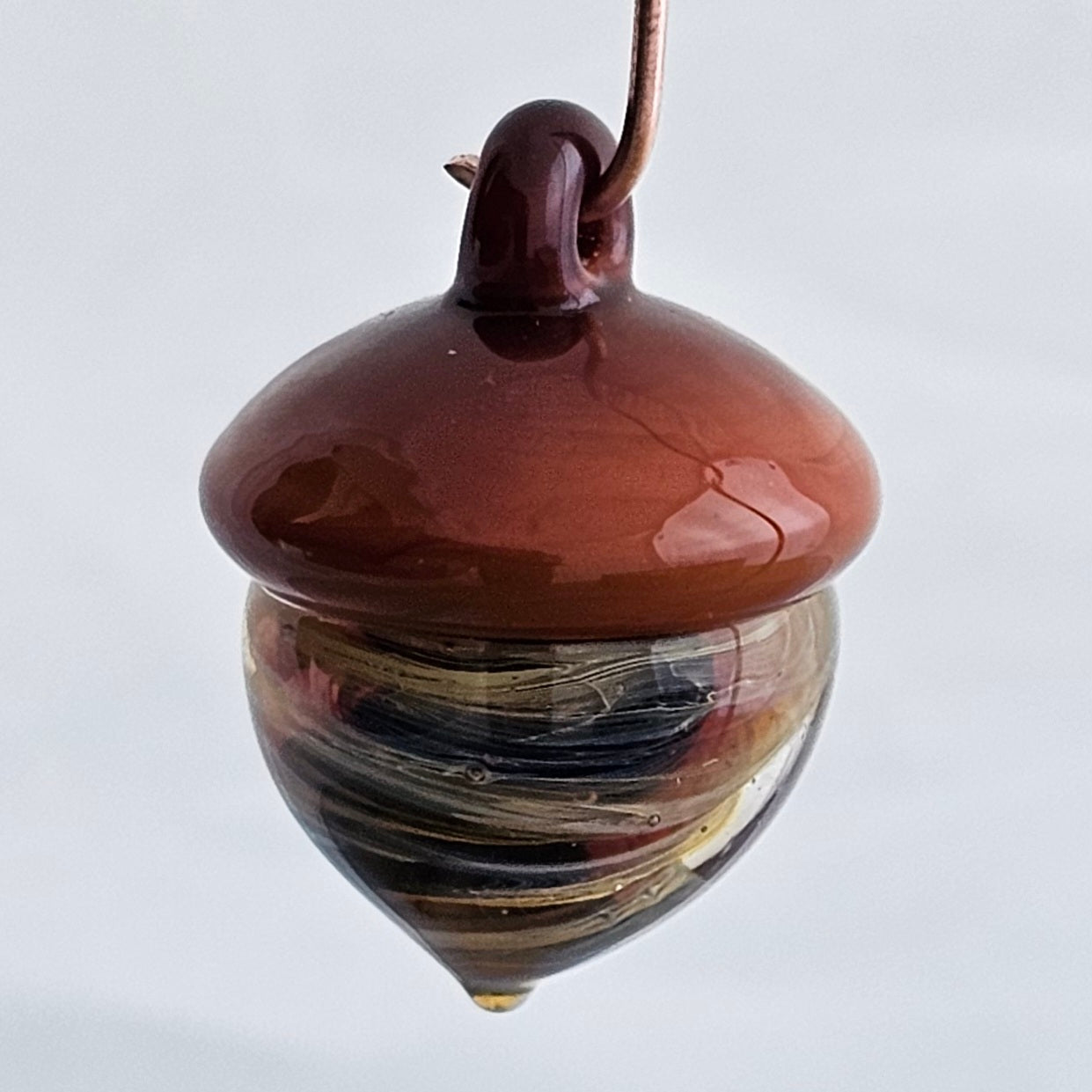 Handmade Lampwork Acorn #24
