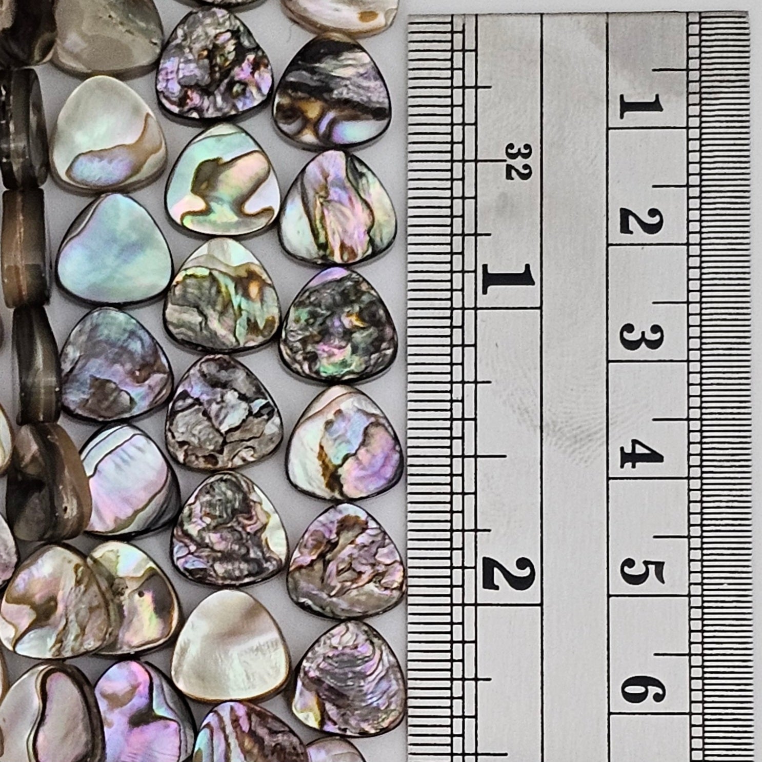 10mm Abalone Rounded Triangle - North American