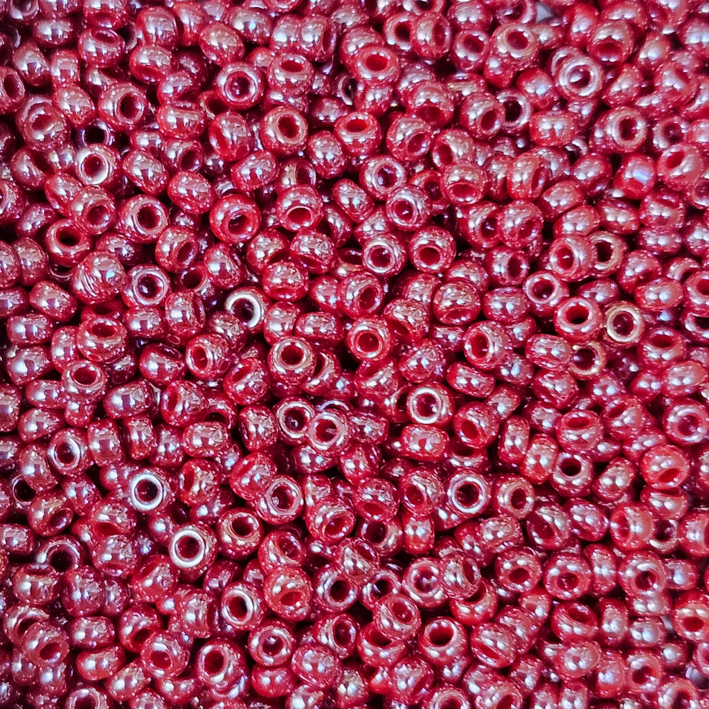 Eureka Beads Red Seed Beads 0425 Burgundy Opaque/Luster 10g Tube