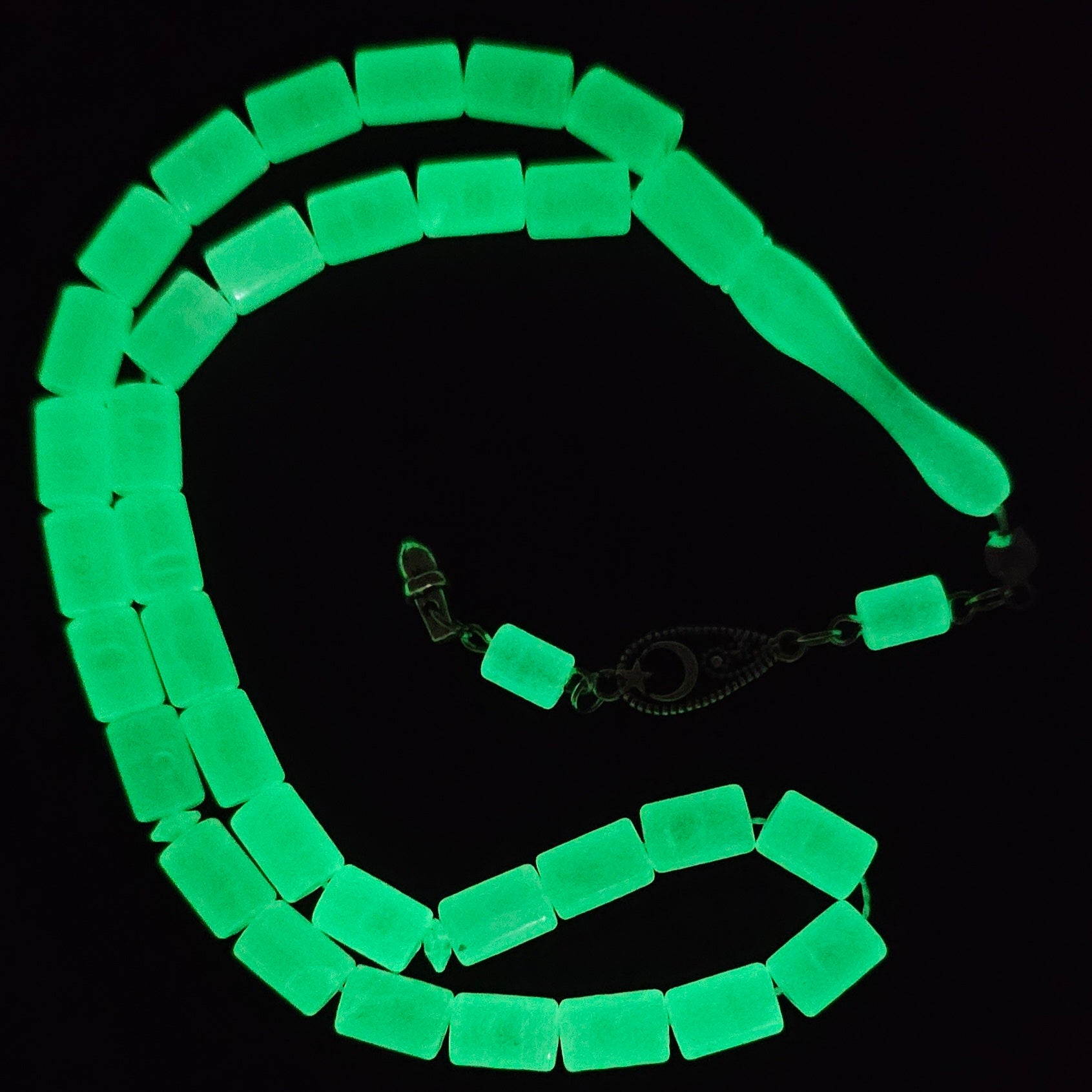 10x6mm Cylinder Glow In The Dark Beads