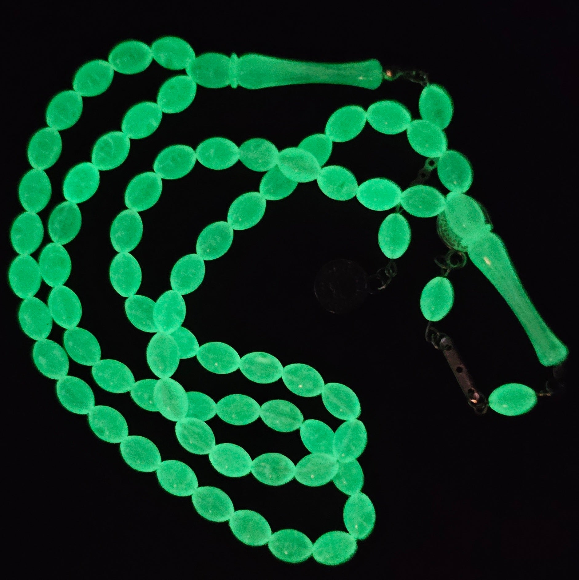 10x7mm Oval Glow In The Dark Beads