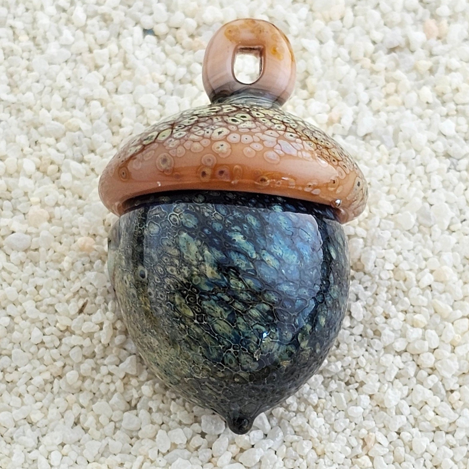 Handmade Lampwork Acorn #88