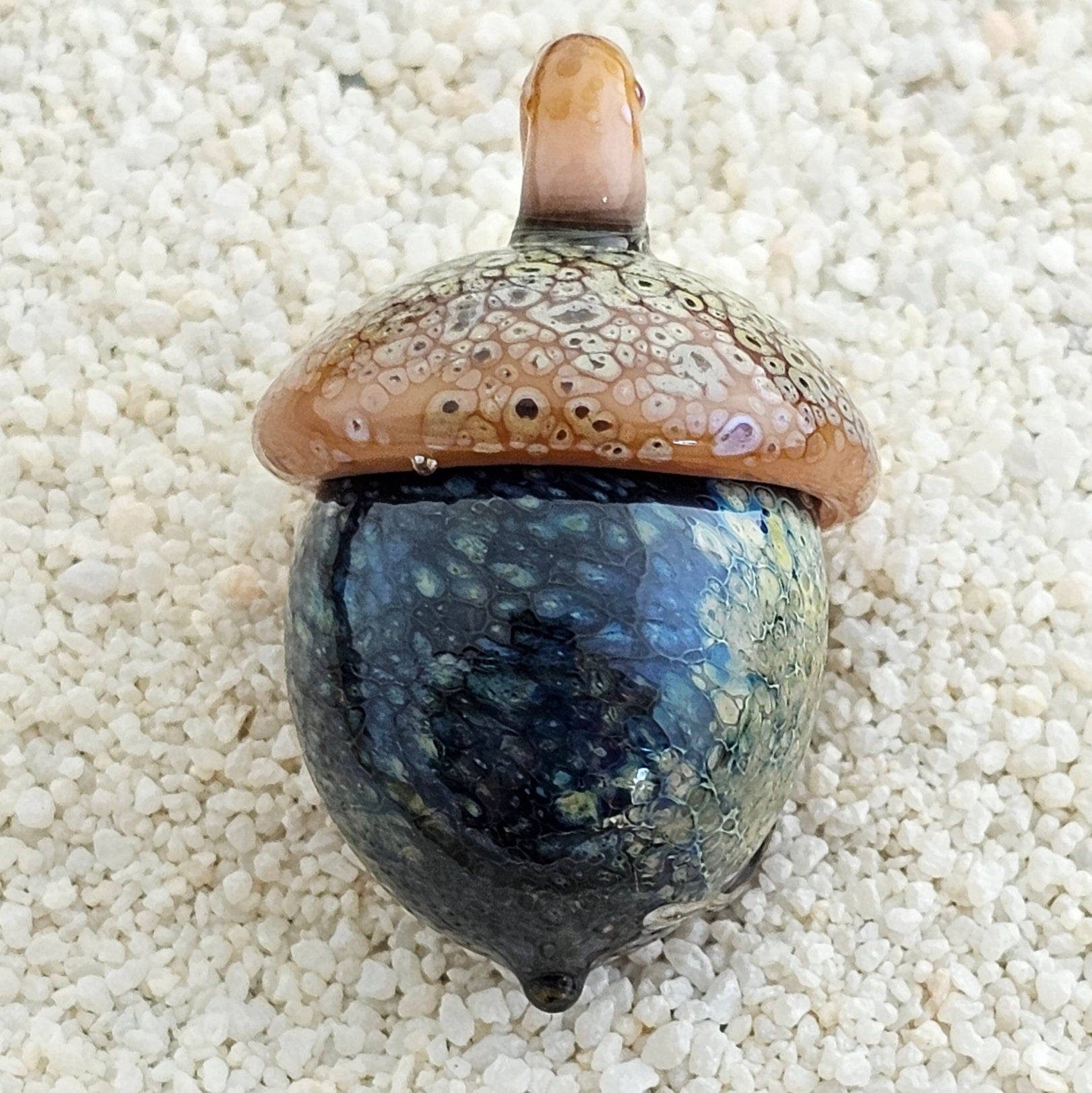 Handmade Lampwork Acorn #88