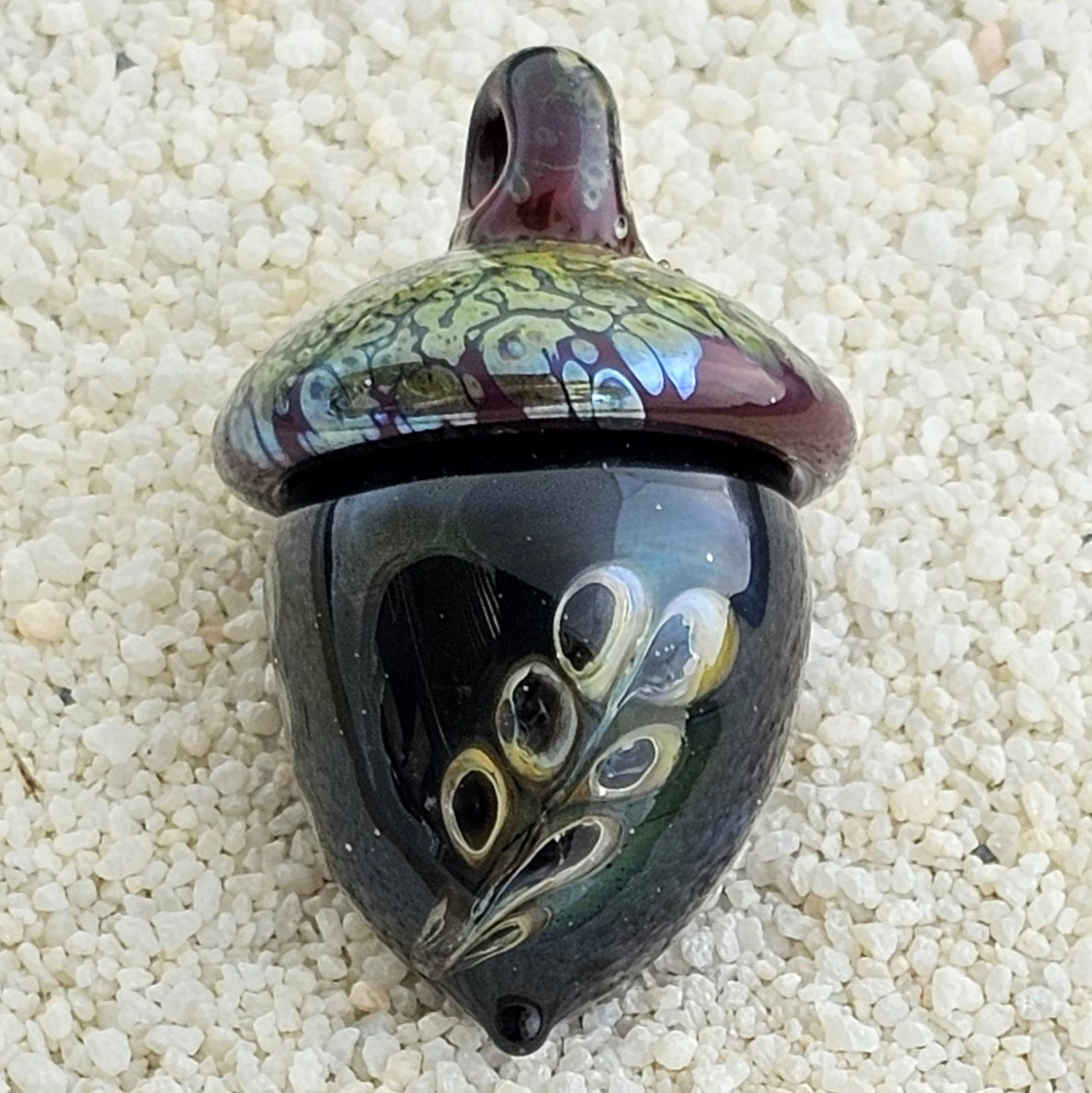 Handmade Lampwork Acorn #89