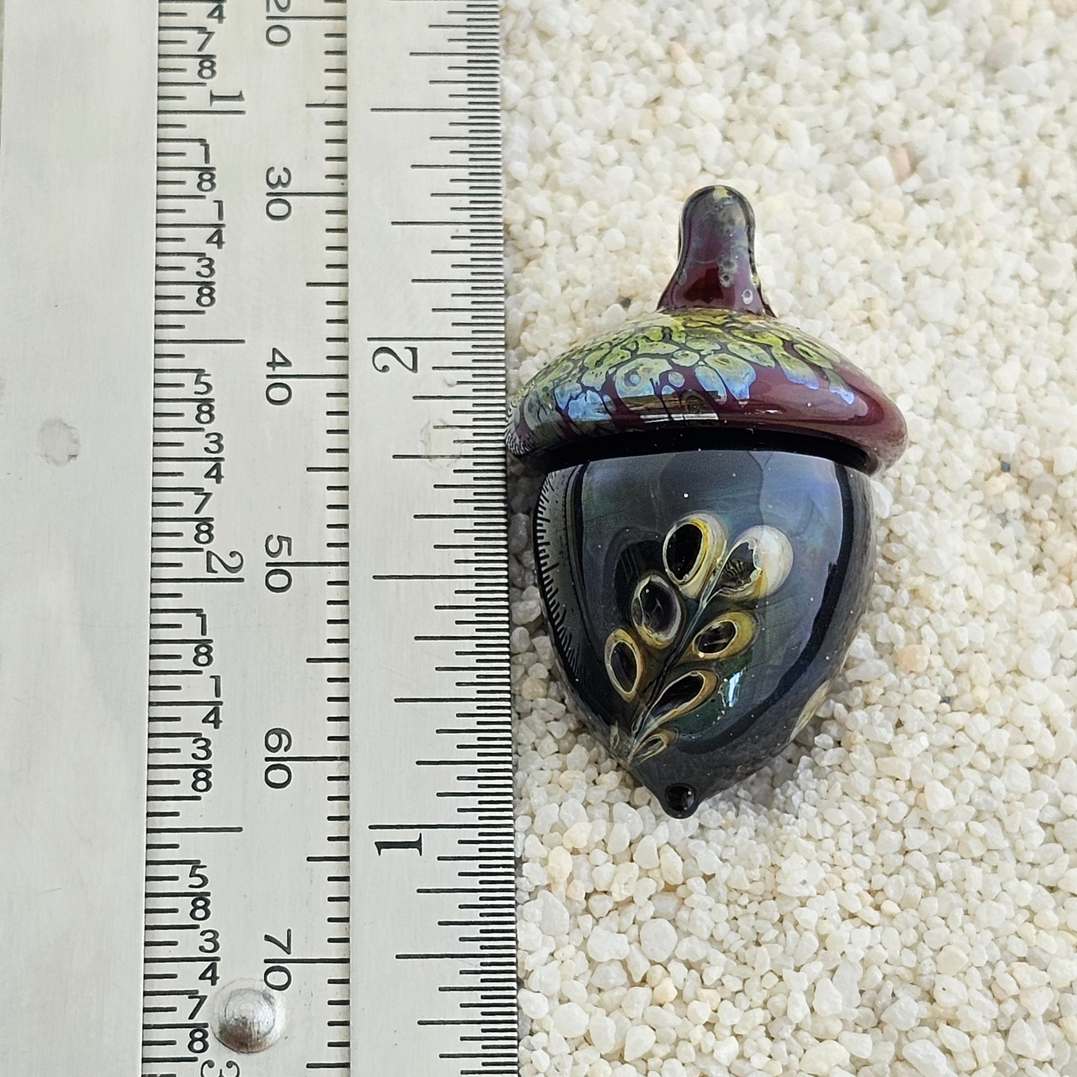 Handmade Lampwork Acorn #89