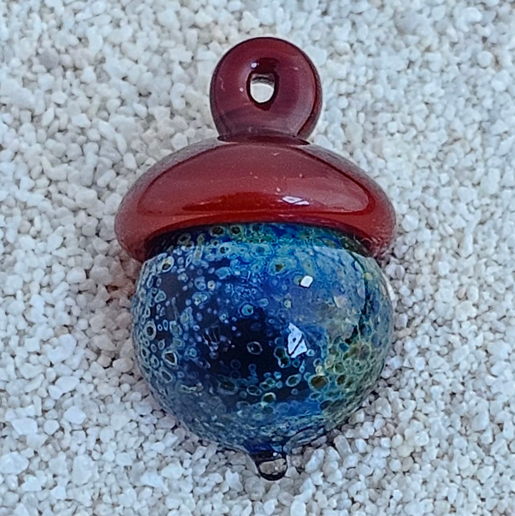 Handmade Lampwork Acorn #106