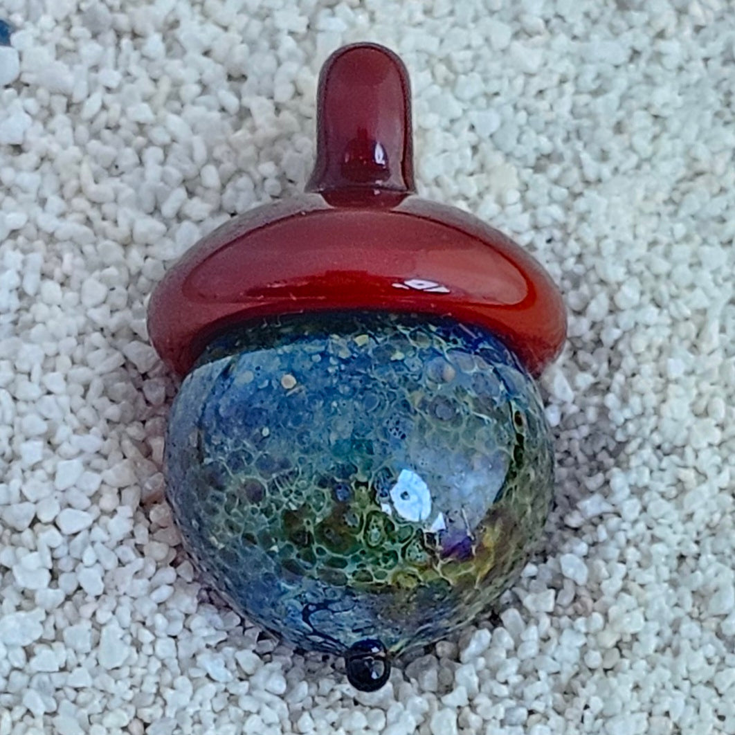 Handmade Lampwork Acorn #106