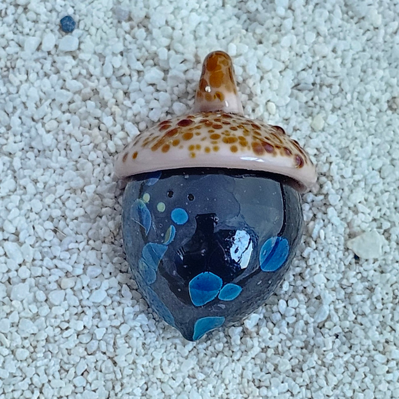 Handmade Lampwork Acorn #108