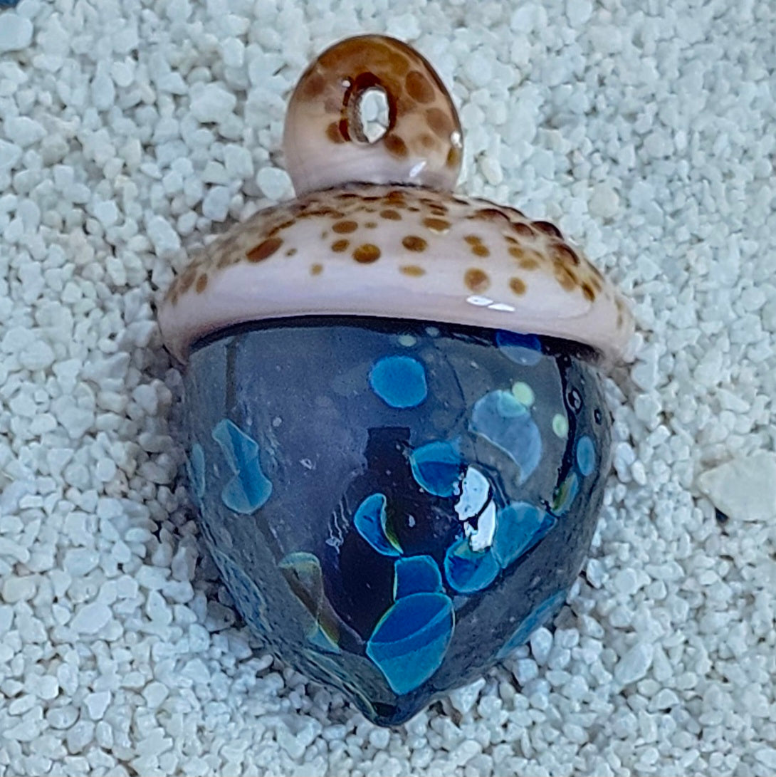 Handmade Lampwork Acorn #108