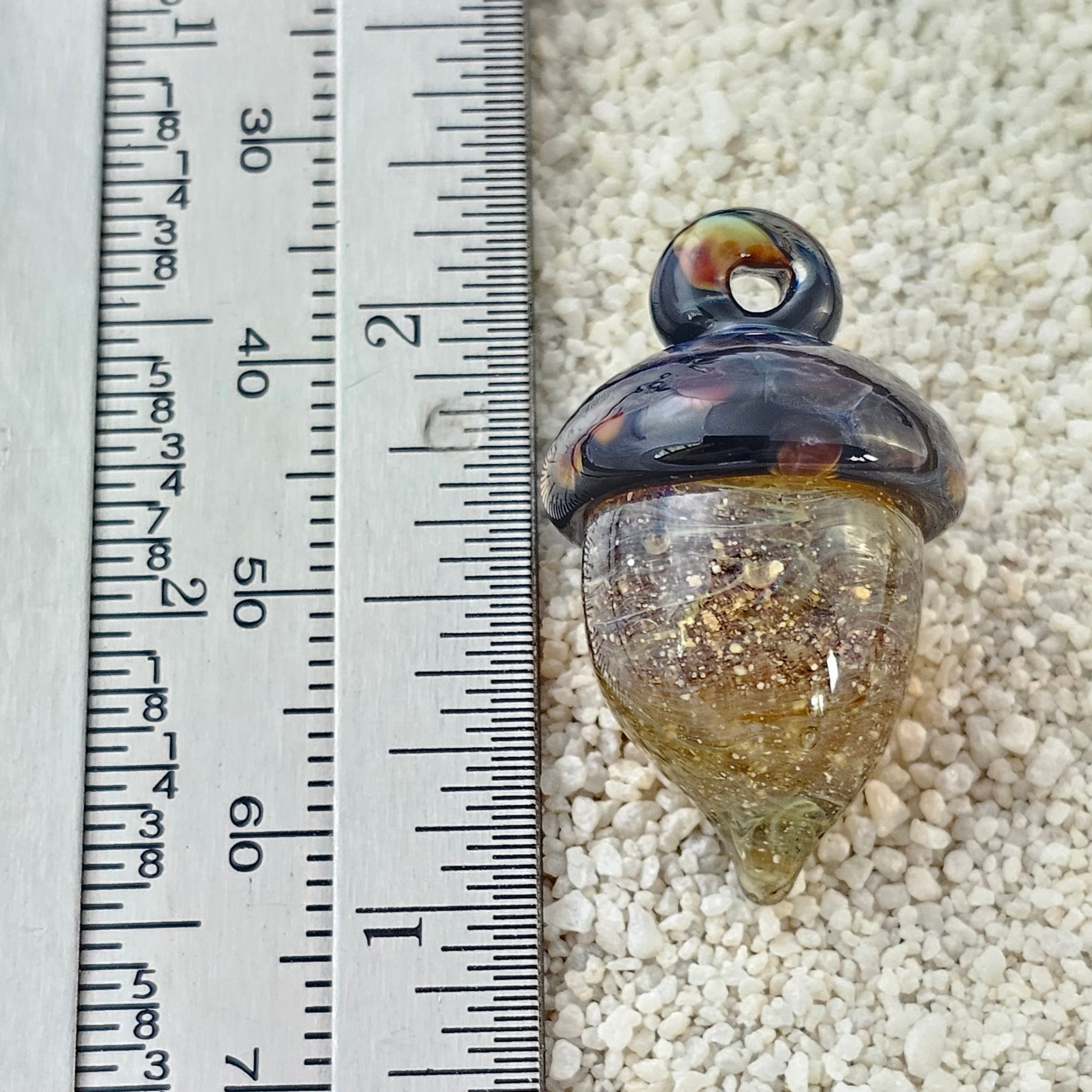 Handmade Lampwork Acorn #128