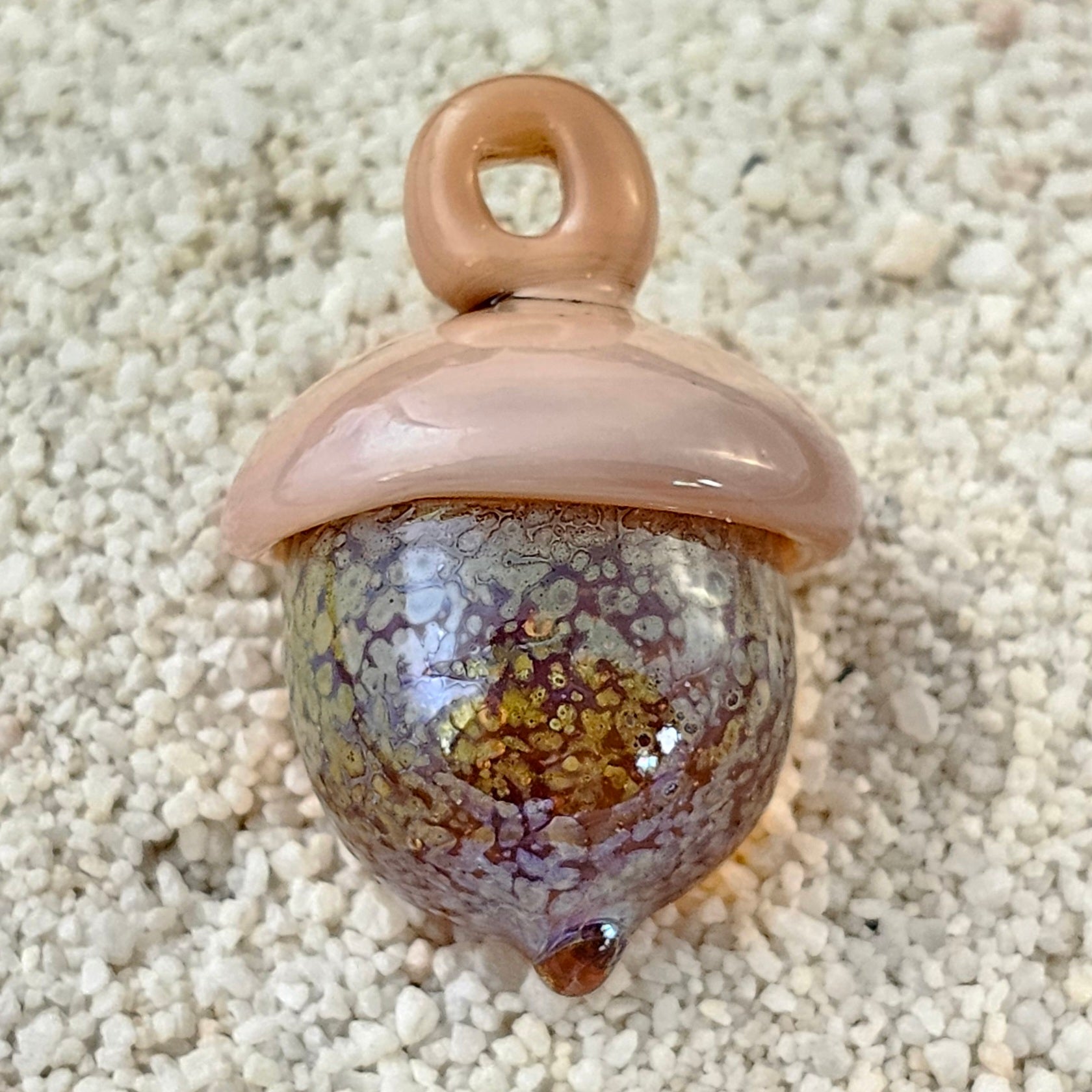 Handmade Lampwork Acorn #131