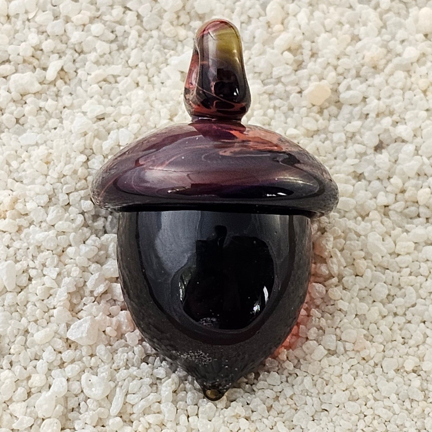 Handmade Lampwork Acorn #136