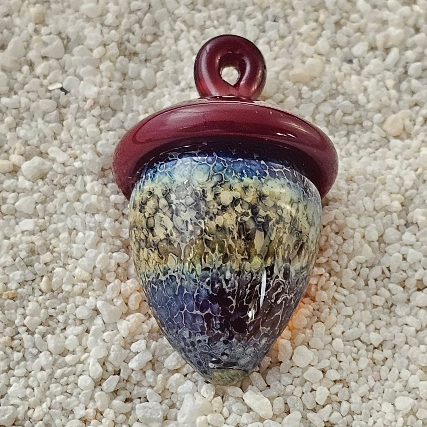 Handmade Lampwork Acorn #137