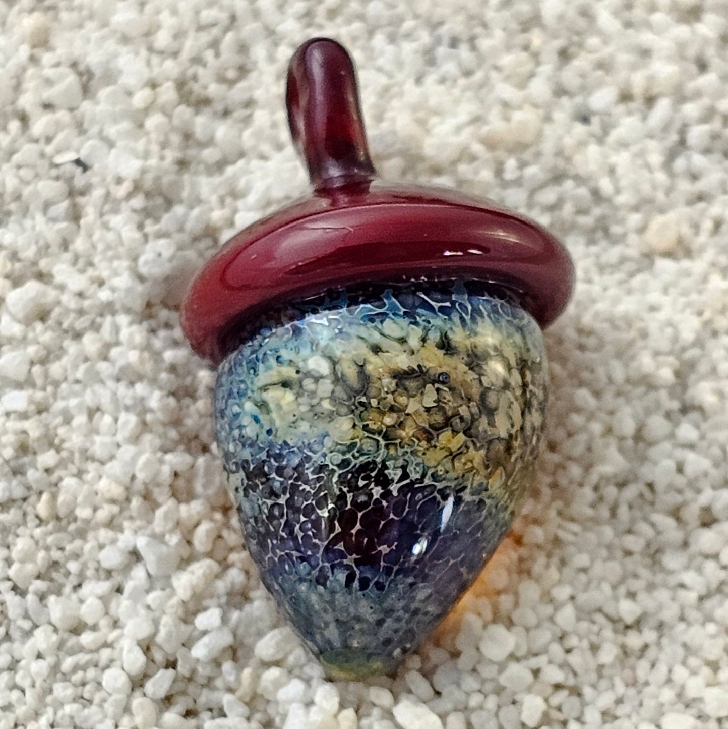 Handmade Lampwork Acorn #137