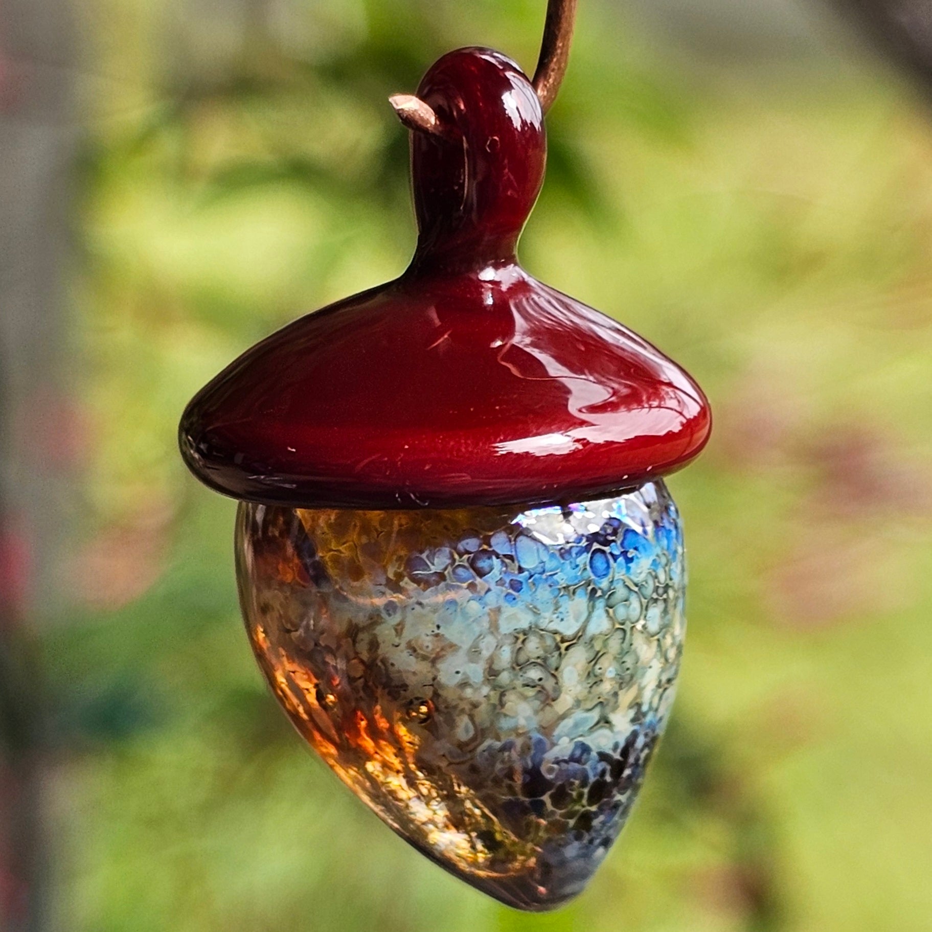 Handmade Lampwork Acorn #137