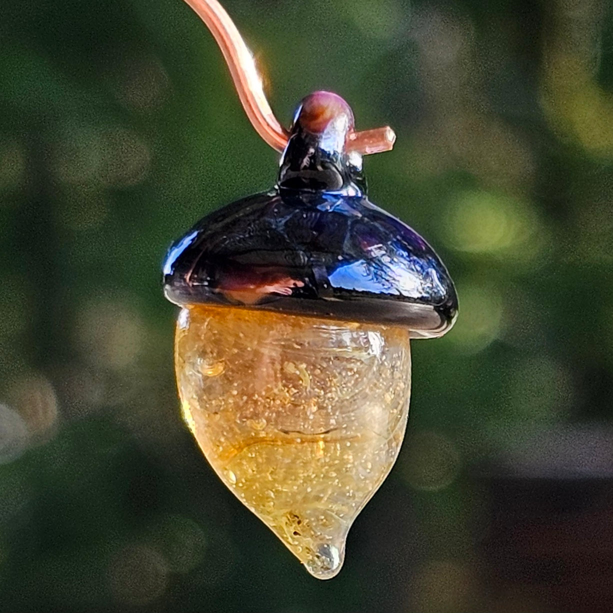 Handmade Lampwork Acorn #128