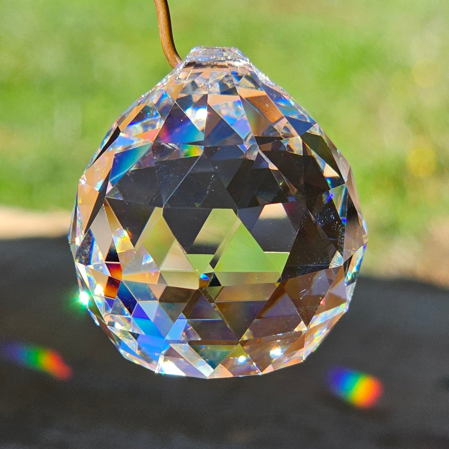 30mm Faceted Ball - Crystal Prism