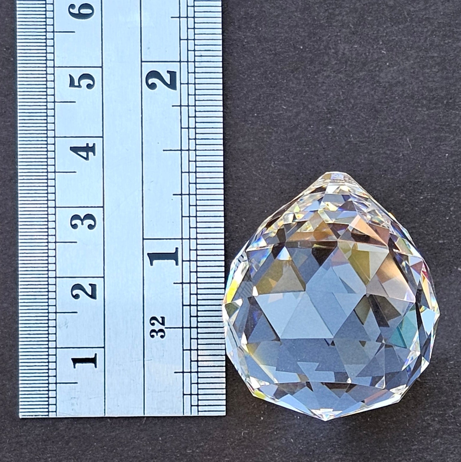 30mm Faceted Ball - Crystal Prism