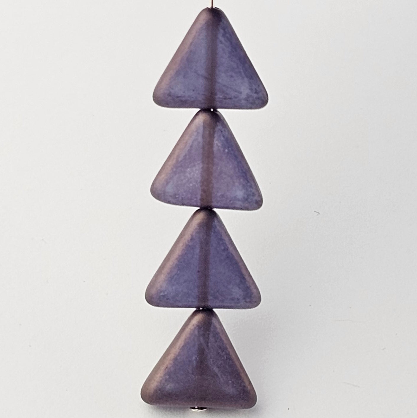 12mm Matte Purple Luster Triangles