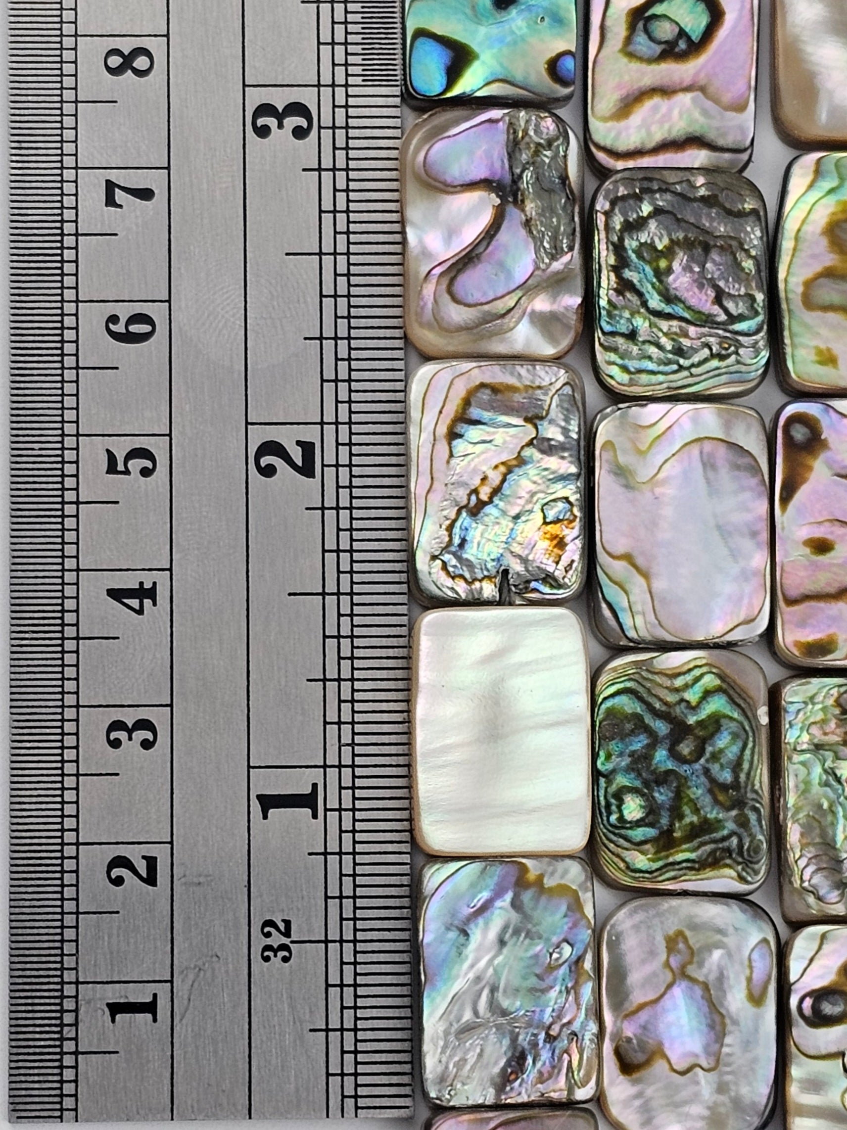 18x13mm Abalone Rectangles - North American