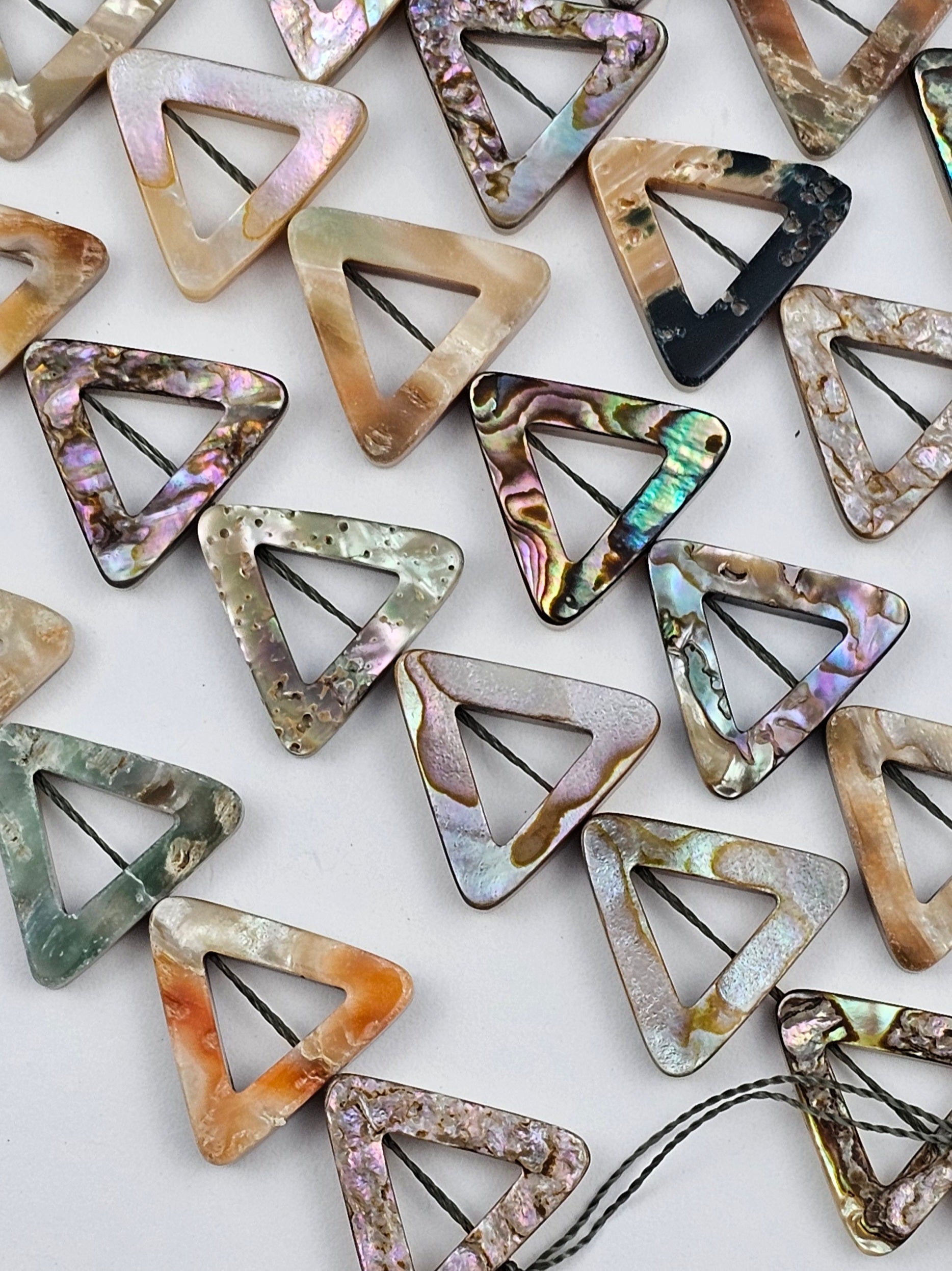 18mm Abalone Triangle Frames - North American