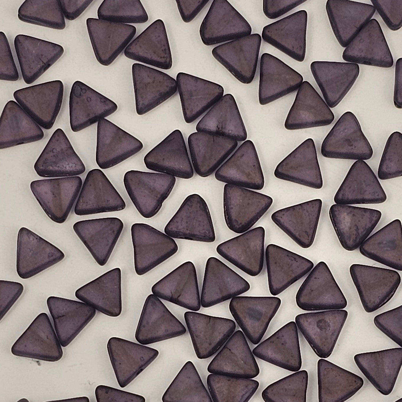 6mm Matte Purple Luster Triangles