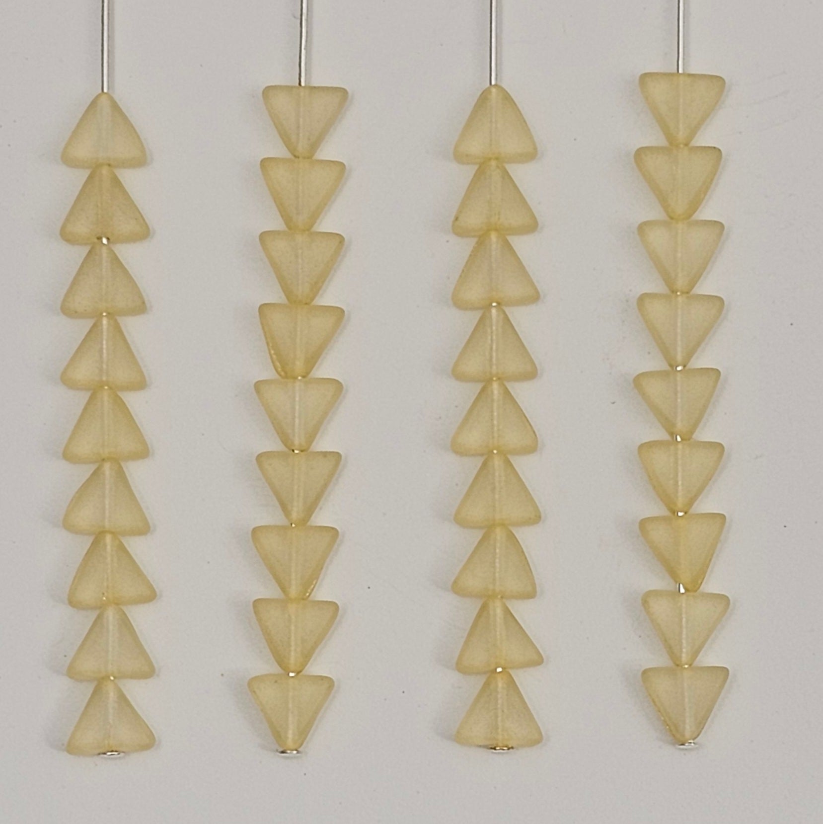 6mm Matte Yellow Luster Triangles