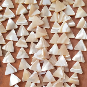 12mm Mother of Pearl Triangles - Natural Color