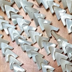 10mm Mother of Pearl Chevrons - White