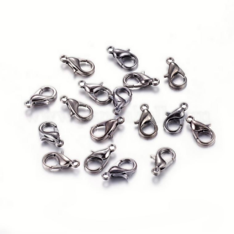 12x6mm Lobster Claw Clasps - 100 Pieces