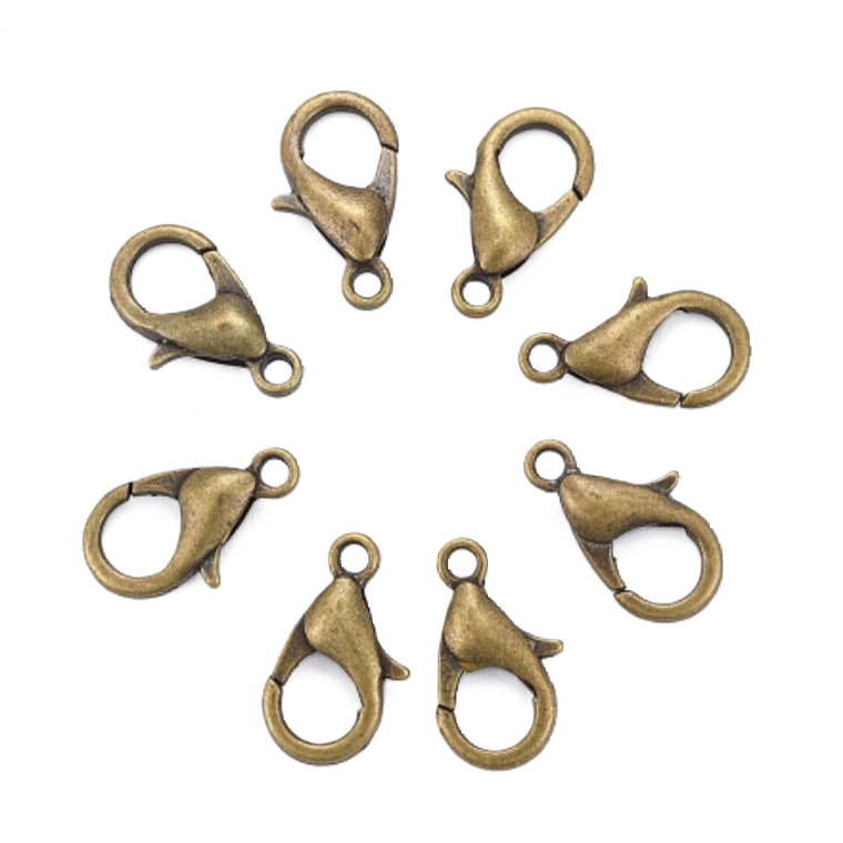 12x6mm Lobster Claw Clasps - 100 Pieces