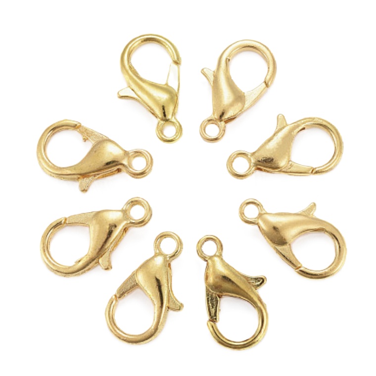 12x6mm Lobster Claw Clasps - 100 Pieces