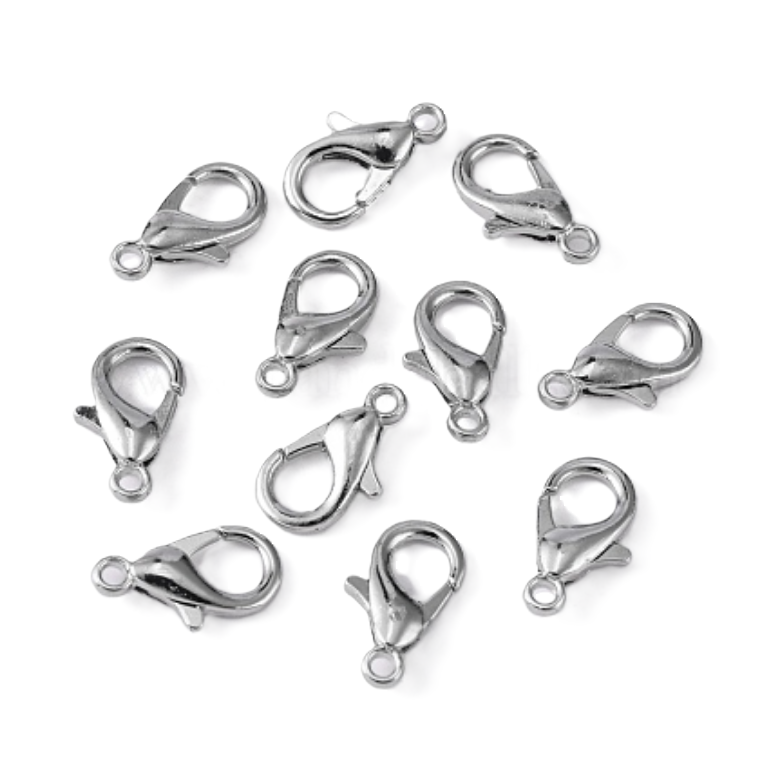 12x6mm Lobster Claw Clasps - 100 Pieces