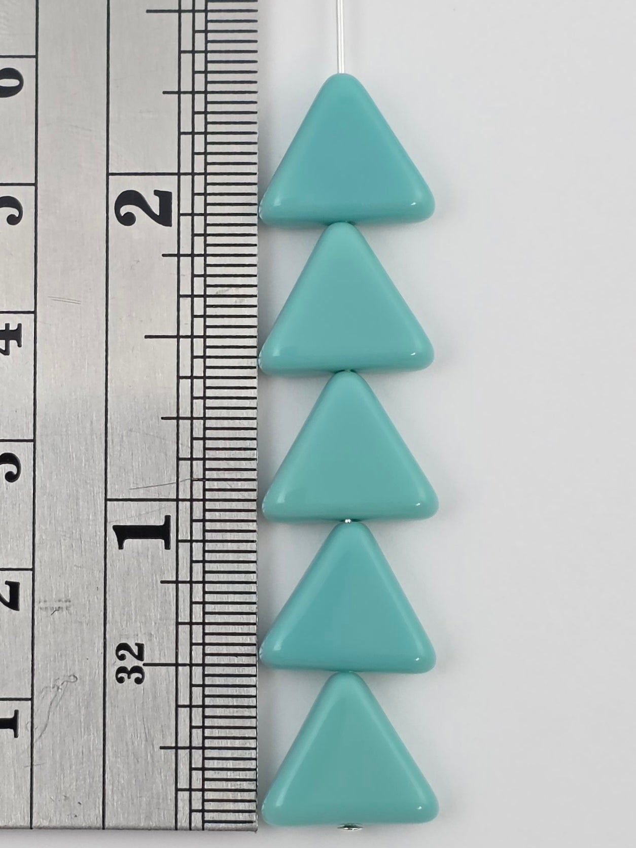 12mm Green Turquoise Triangles