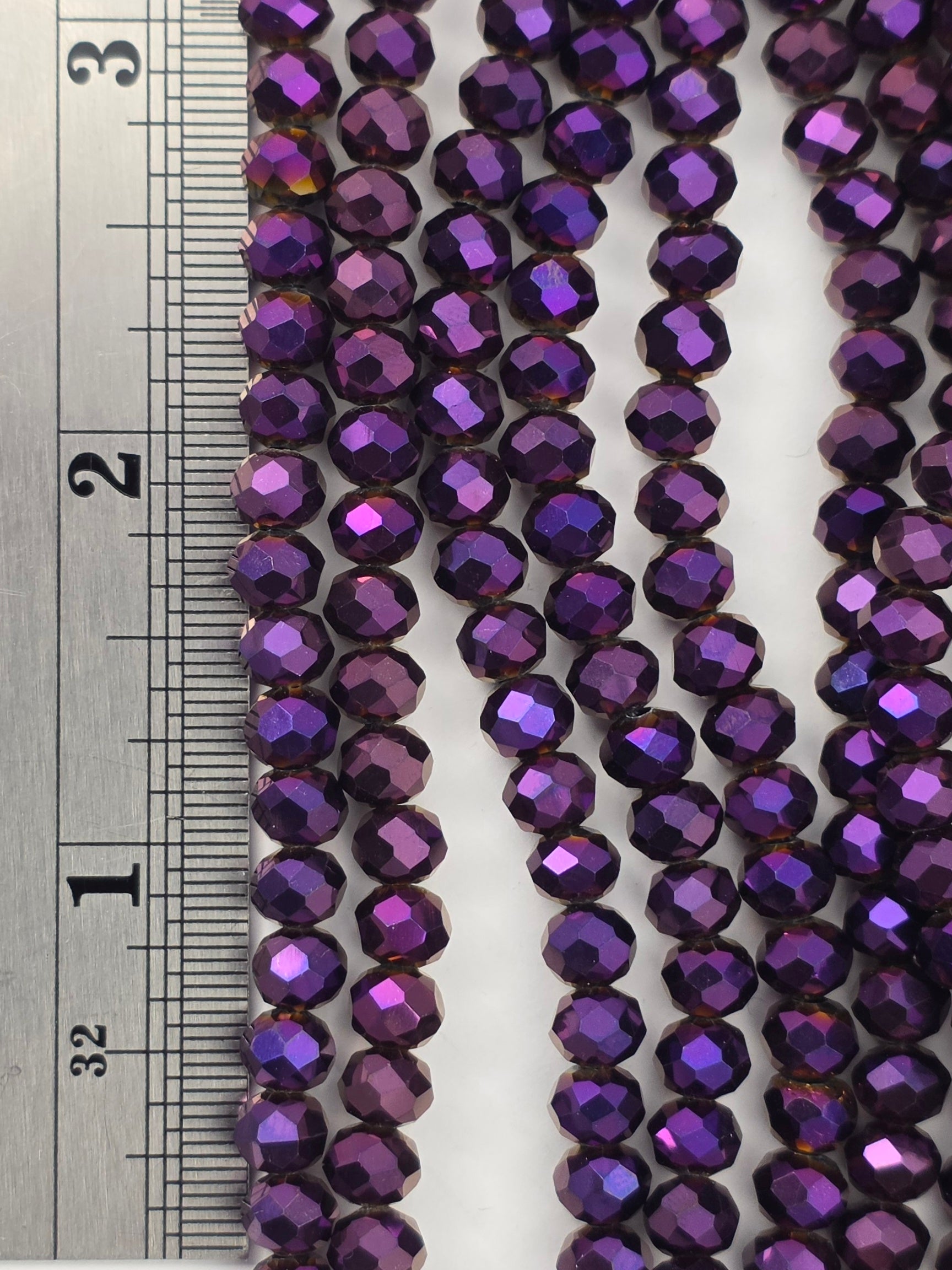 5x6mm - Crystal Rondelles - Purple Metallic
