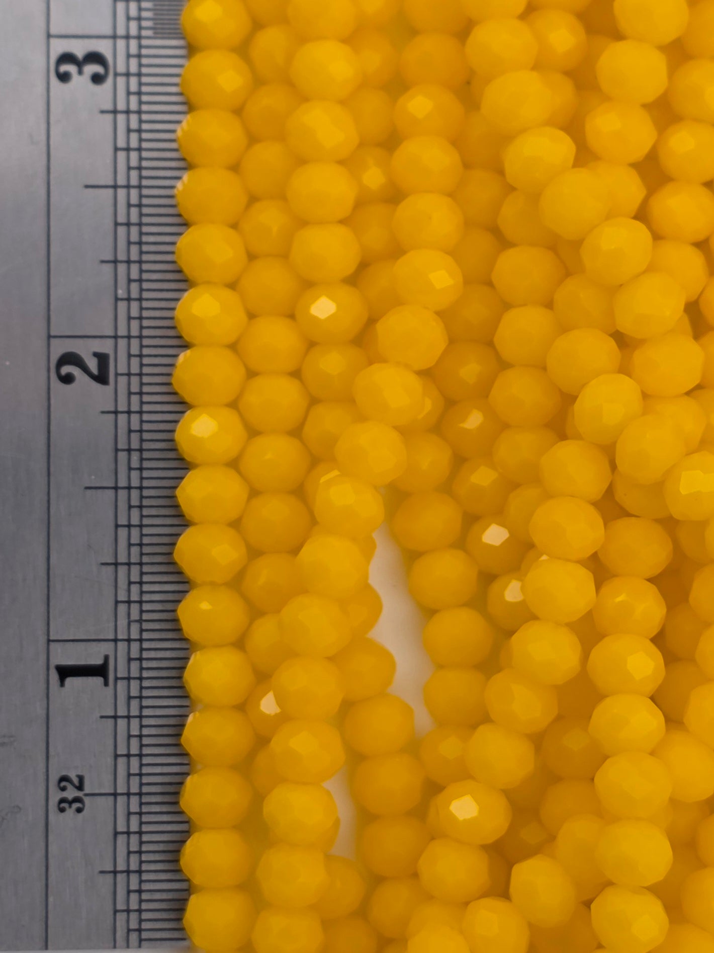 5x6mm - Crystal Rondelles - Goldenrod Opaque