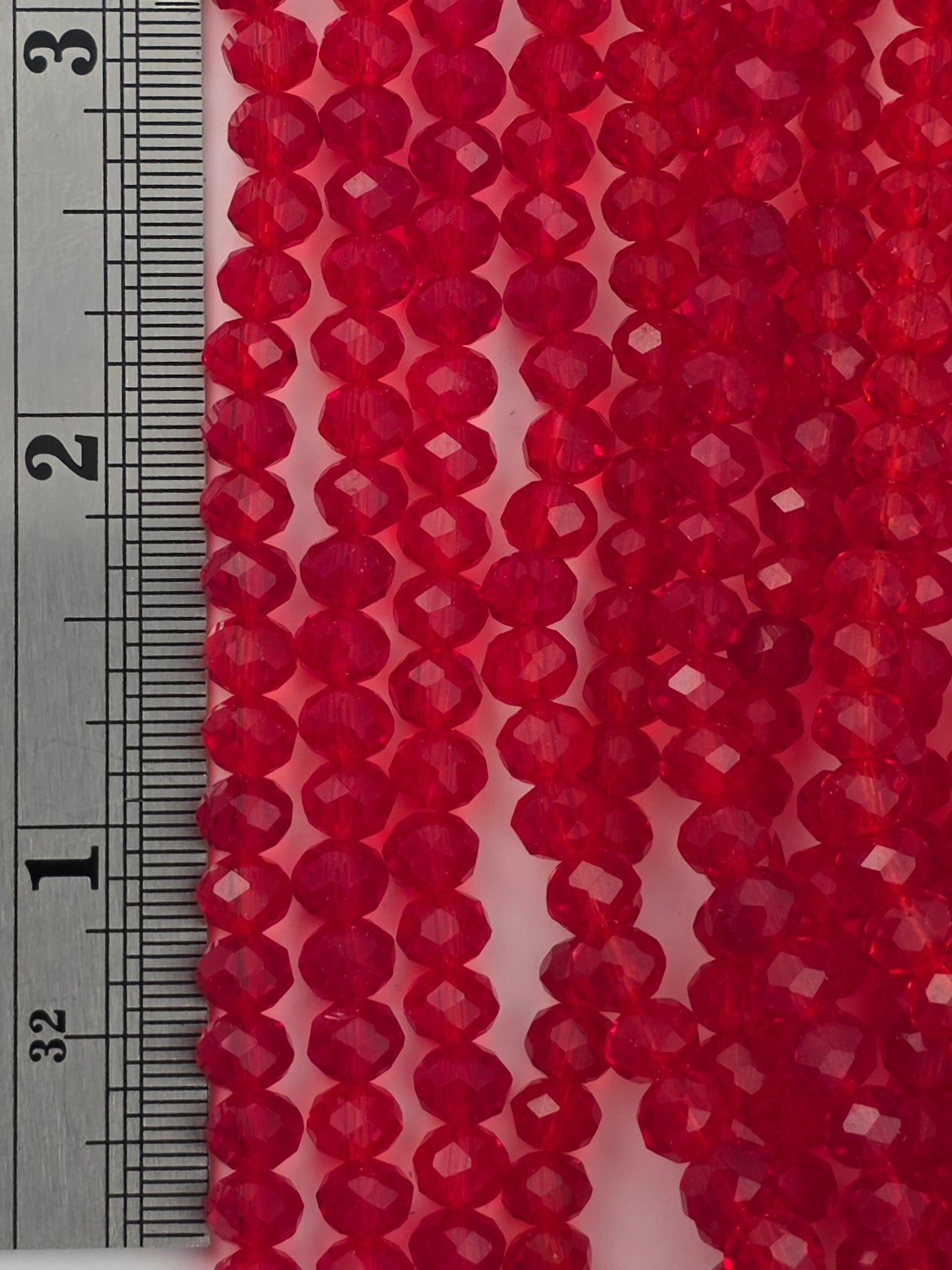 5x6mm - Crystal Rondelles - Ruby