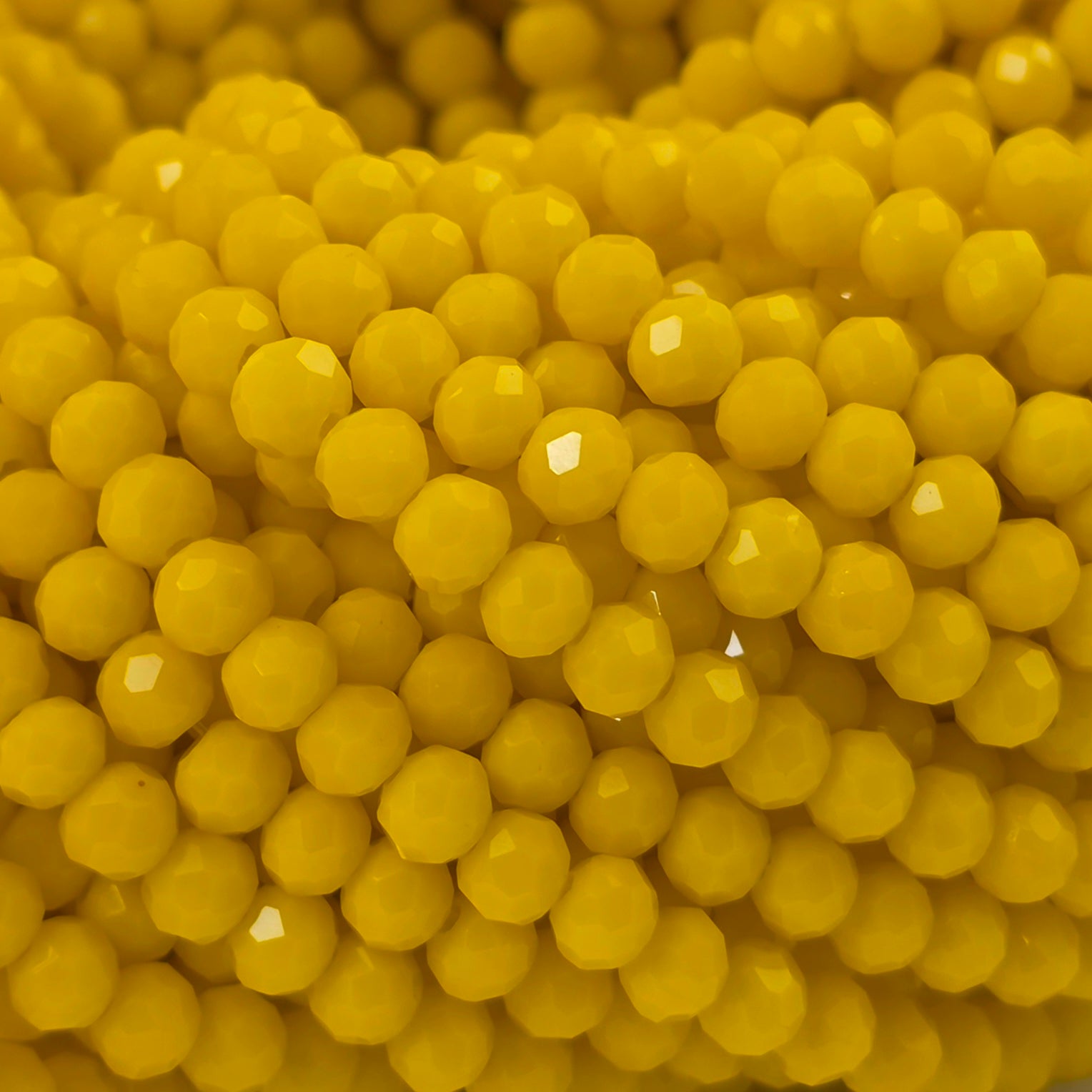 3x4mm - Crystal Rondelles - Goldenrod Opaque
