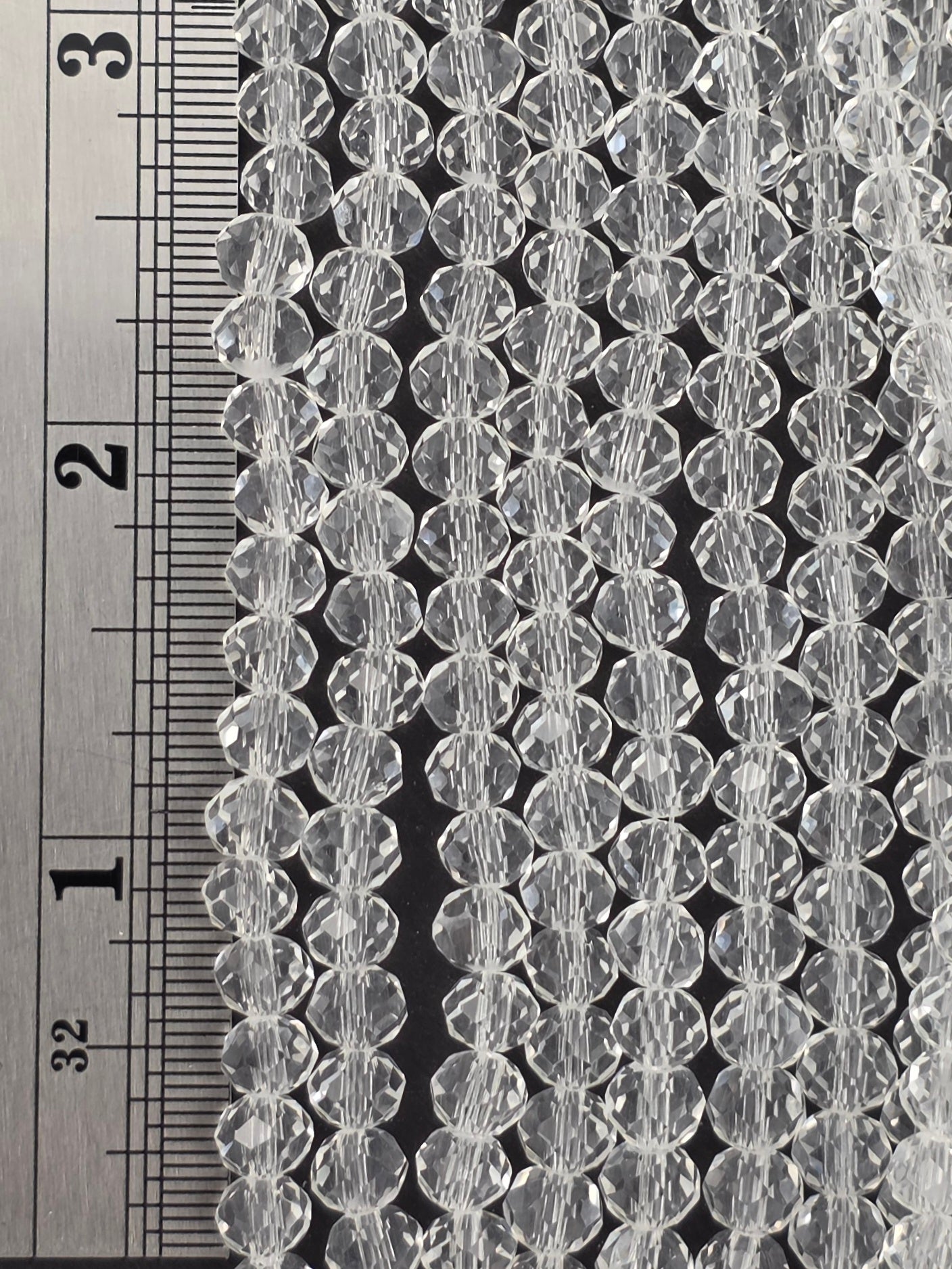 5x6mm - Crystal Rondelles - Crystal (Clear)