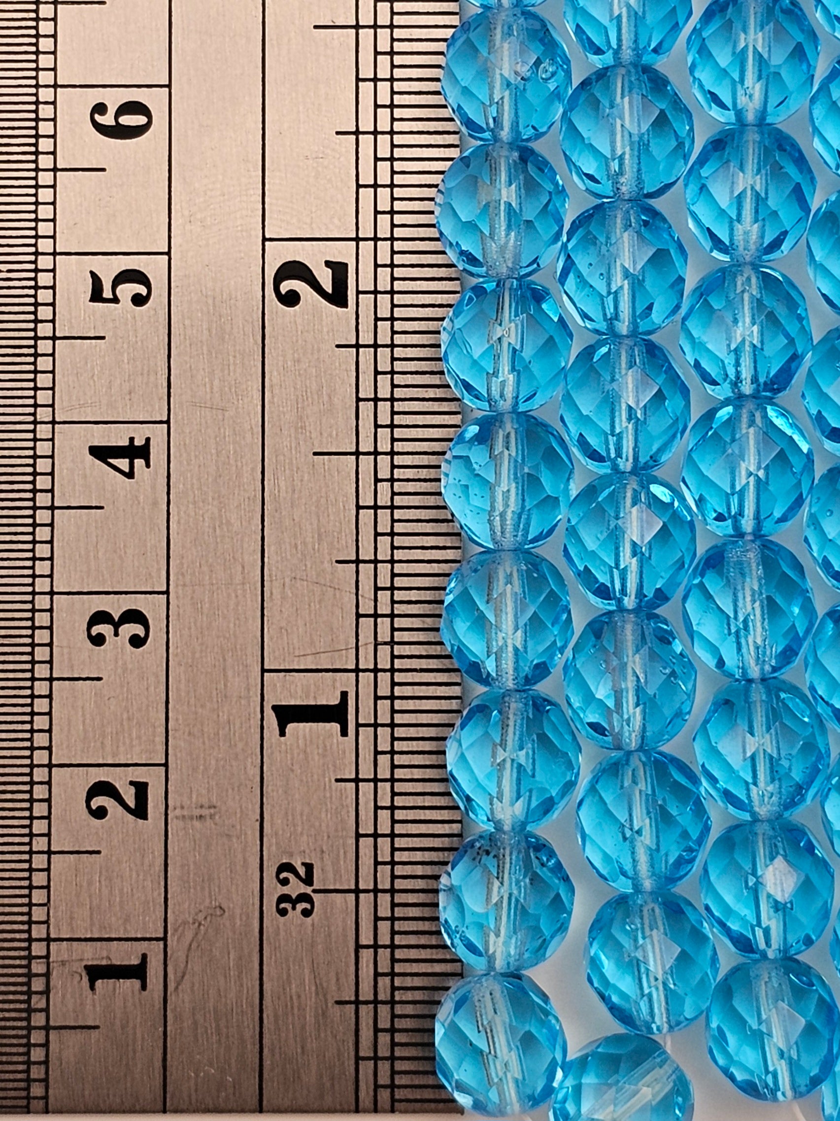 8mm - Aqua - Fire Polished
