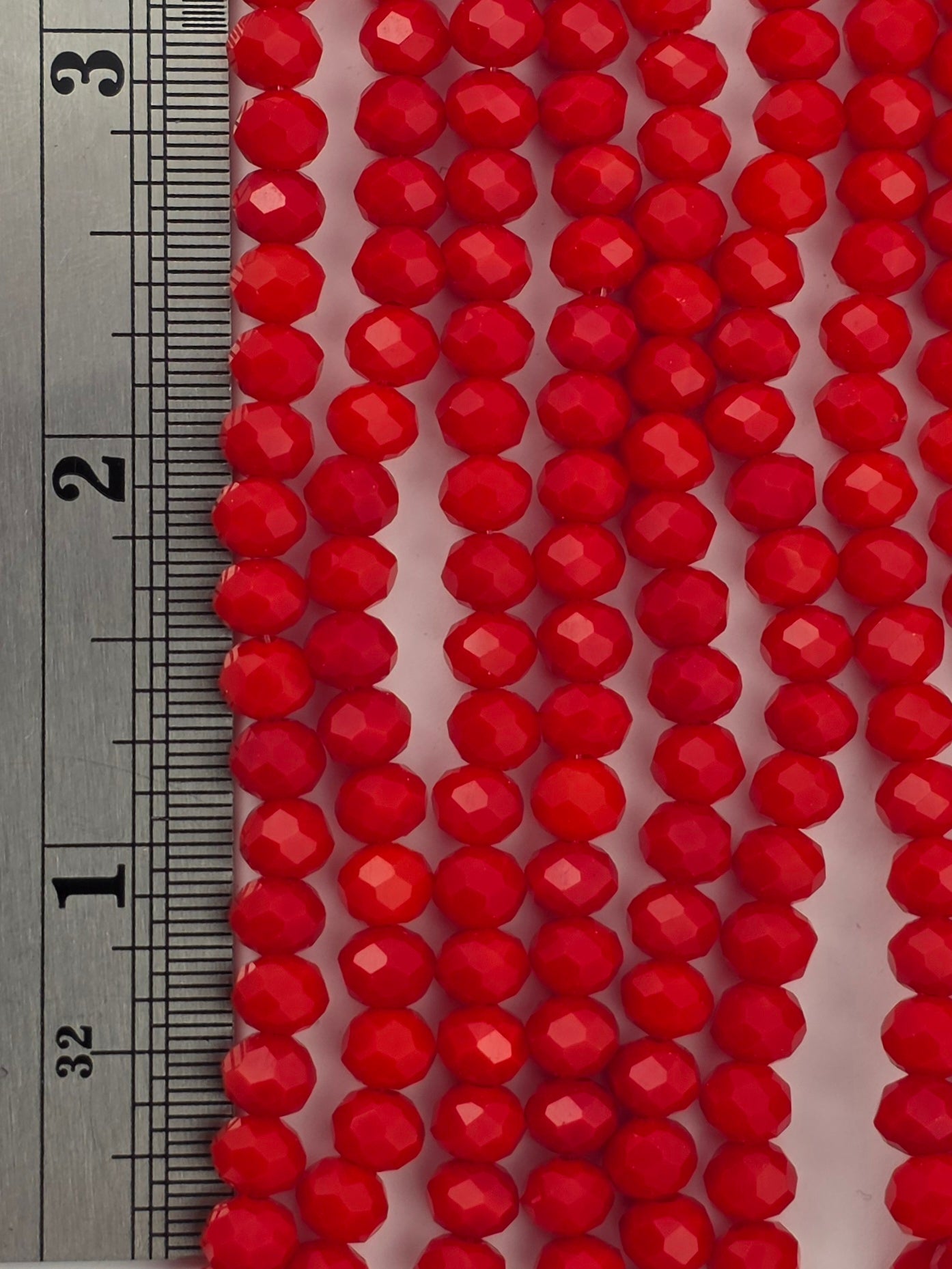 5x6mm - Crystal Rondelles - Red Opaque