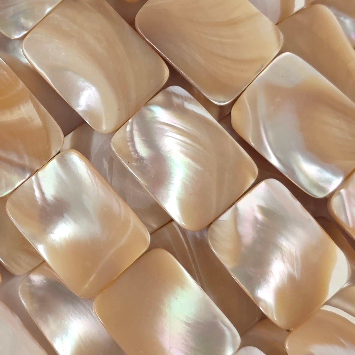 15X20mm - Mother of Pearl - Rectangles - Natural
