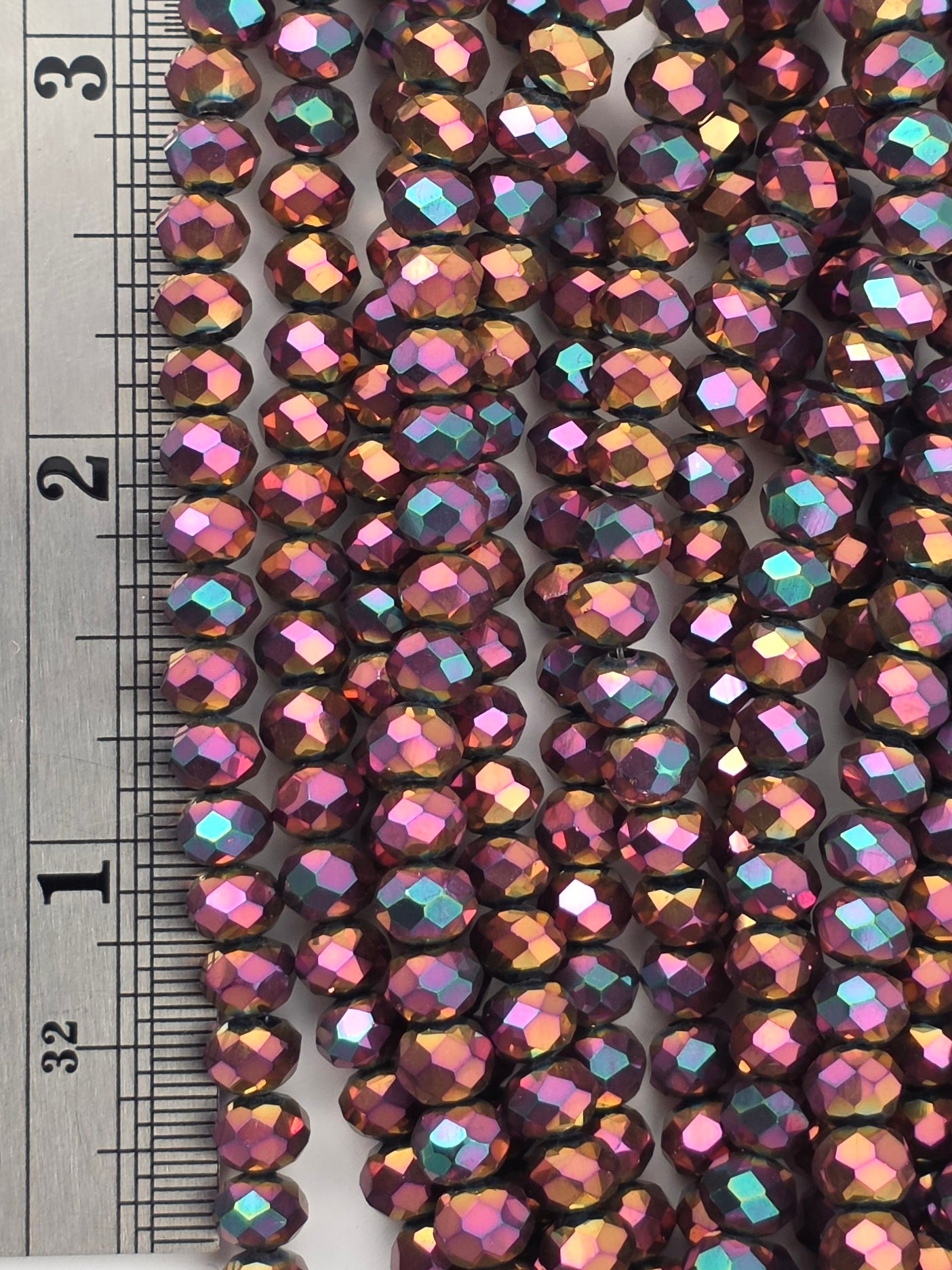 5x6mm - Crystal Rondelles - Multi Metallic