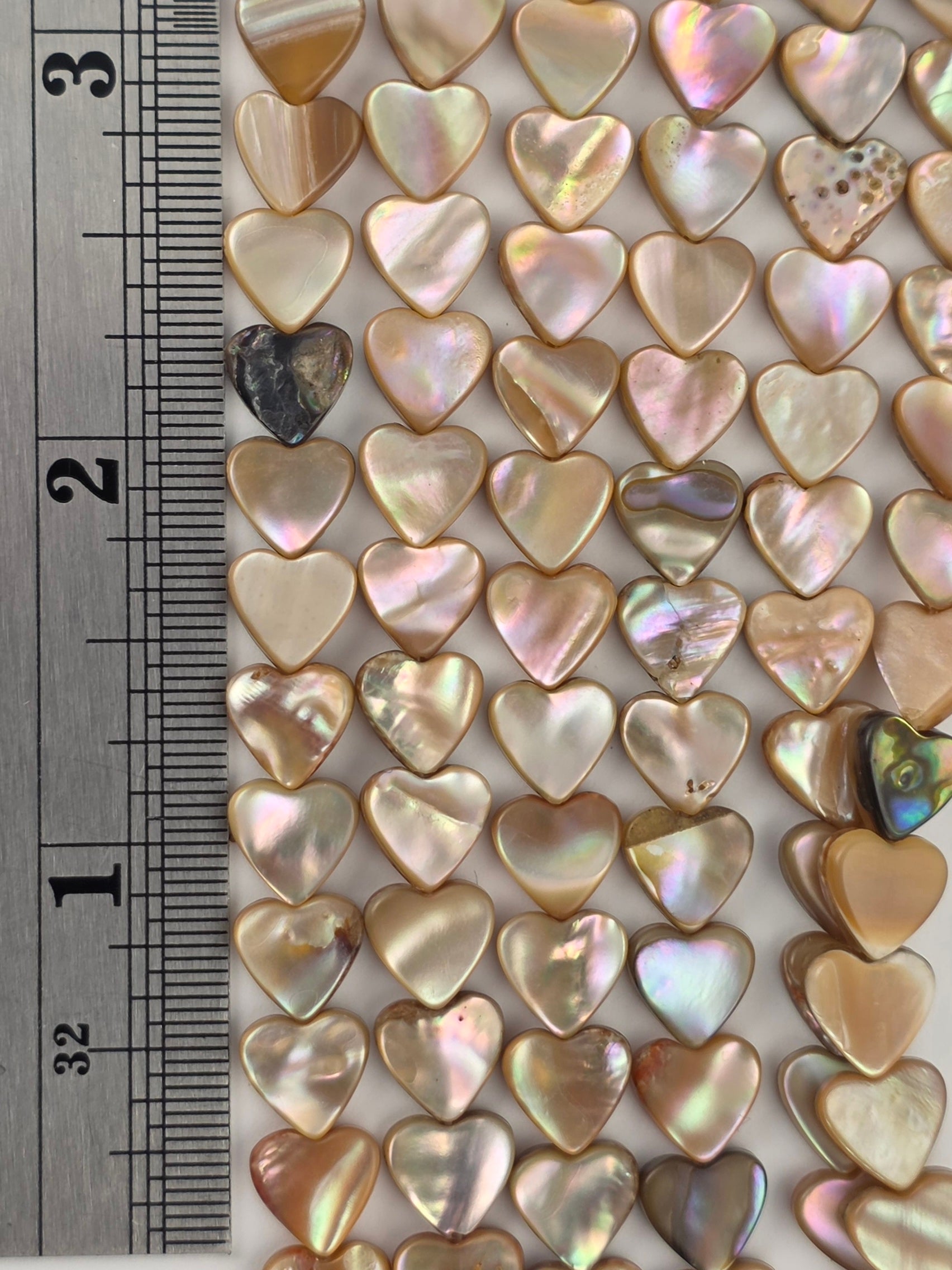 8mm - Abalone - Hearts - North American