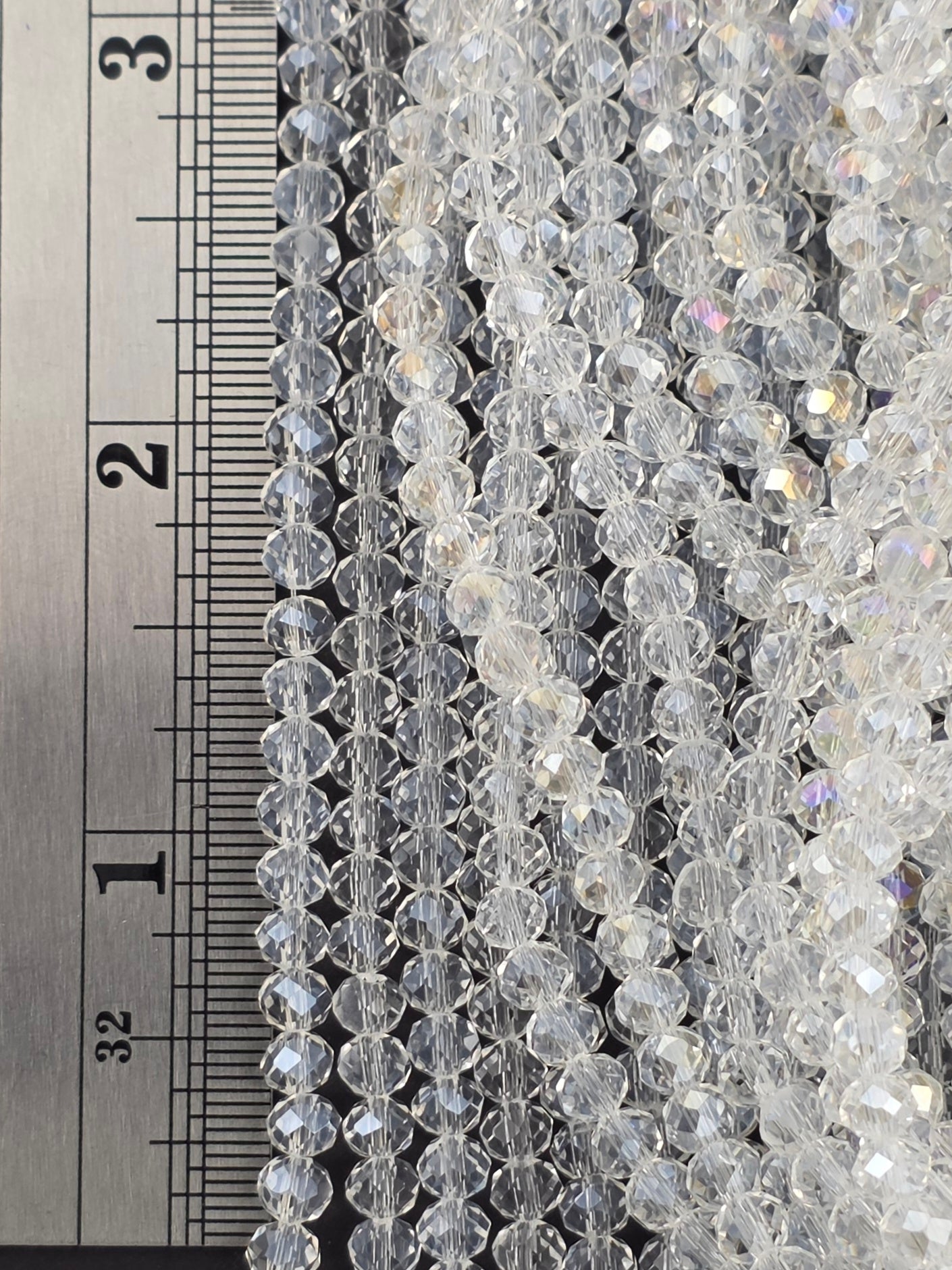 3x4mm - Crystal Rondelles - Crystal AB