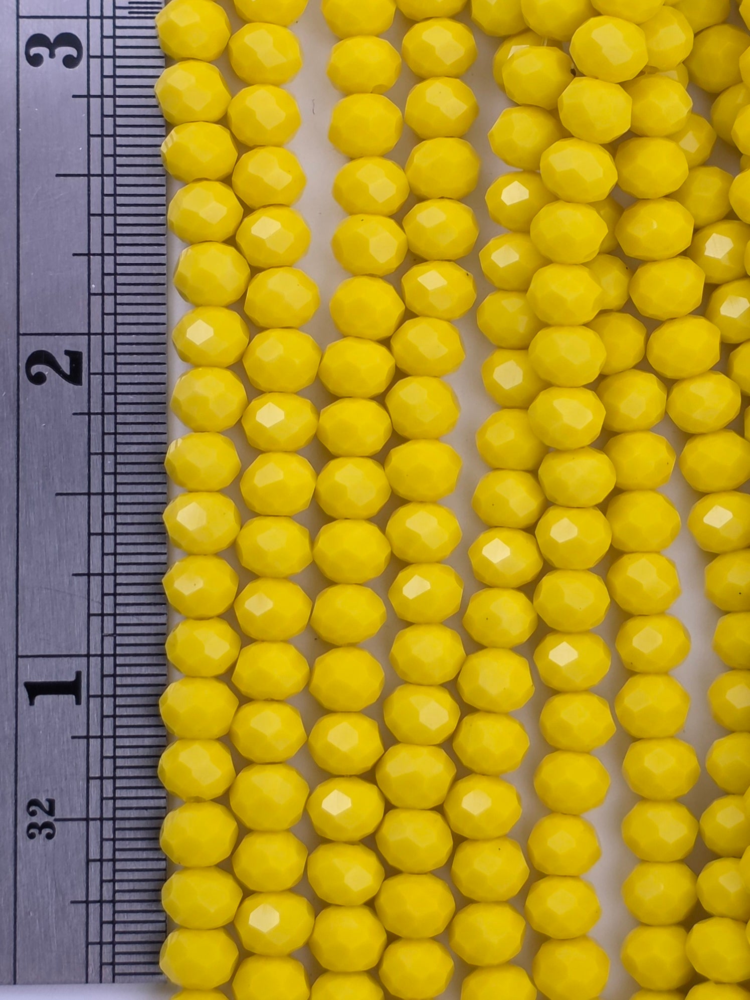 5x6mm - Crystal Rondelles - Lemon Yellow